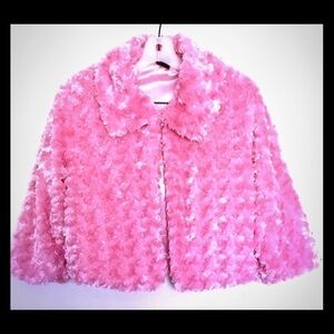 Cejon Assoceries Inc Pink Girls Coat Size M faux fur